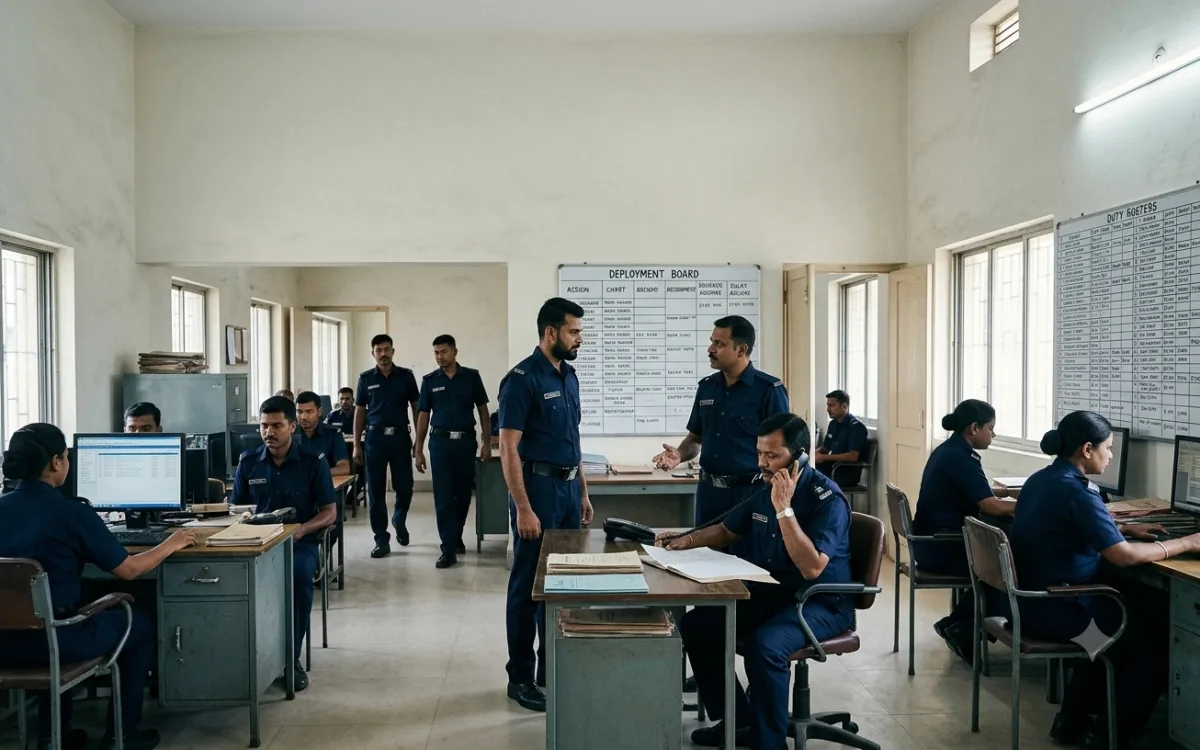 Rajdeep Security personnel on duty